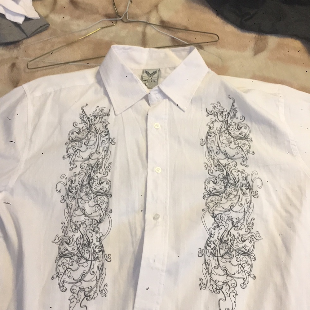Avirex White long sleeve shirt